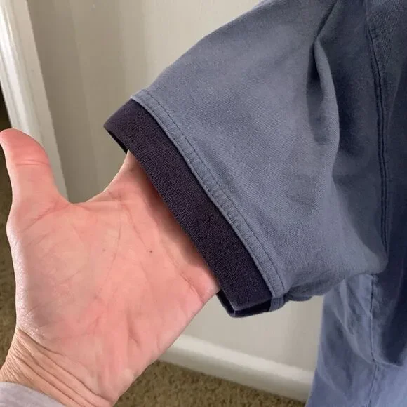 St Johns Bay Vintage Polo Shirt Mens Size XXL 2XL Blue Made In USA 100% Cotton - Picture 6 of 10